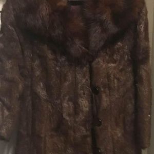 Womens med fur coat